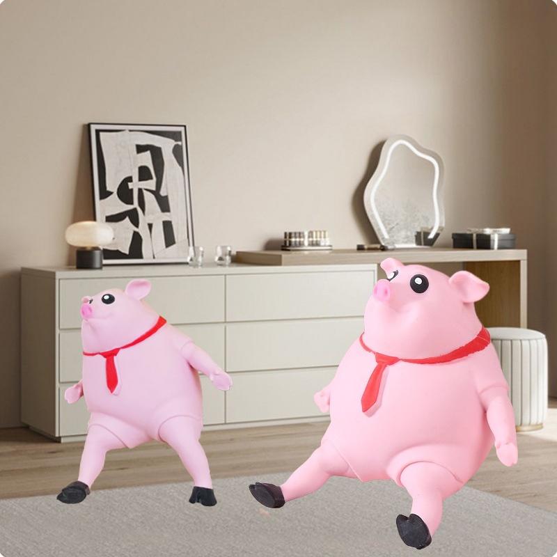 Cute And Stretchy Tpr Piggy Toy With Memory Sand For Sensory Play
