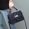 Женская сумка Bao Xia First Layer Leather Handbag Fashion Matching Texture Diamond Check Crossbody Bag Bag