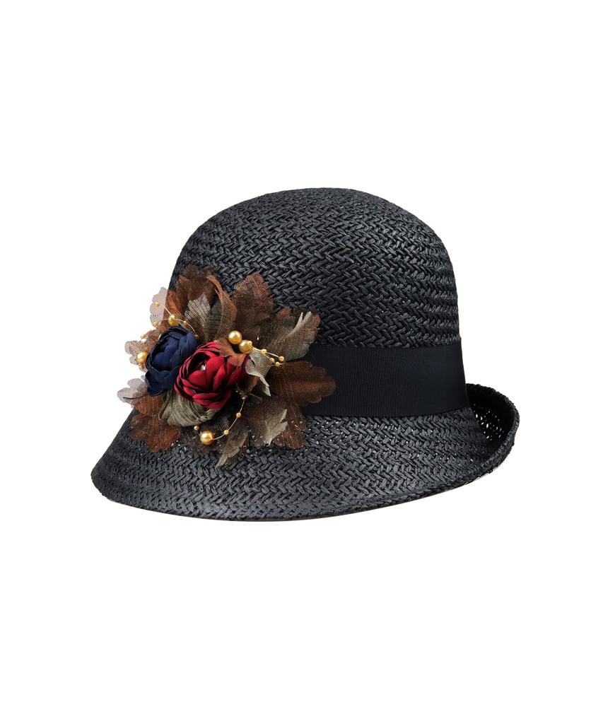 Kaliseumontapone Basil Iii Retro Raffia Flower Cloche Hat