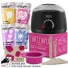 Wuwuvista Набор для удаления волос из 27 предметов - гипоаллергенный набор для депиляции с восковыми шариками и машинкой для депиляции для бразильской кожи/лица/тела/чувствительной кожи