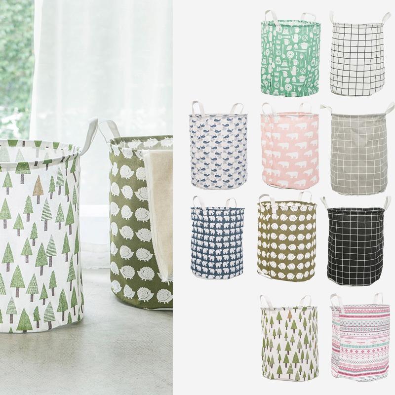 Laundry Basket Washing Dirty Clothes Folding Hamper Bag Storage Bin Handle Large