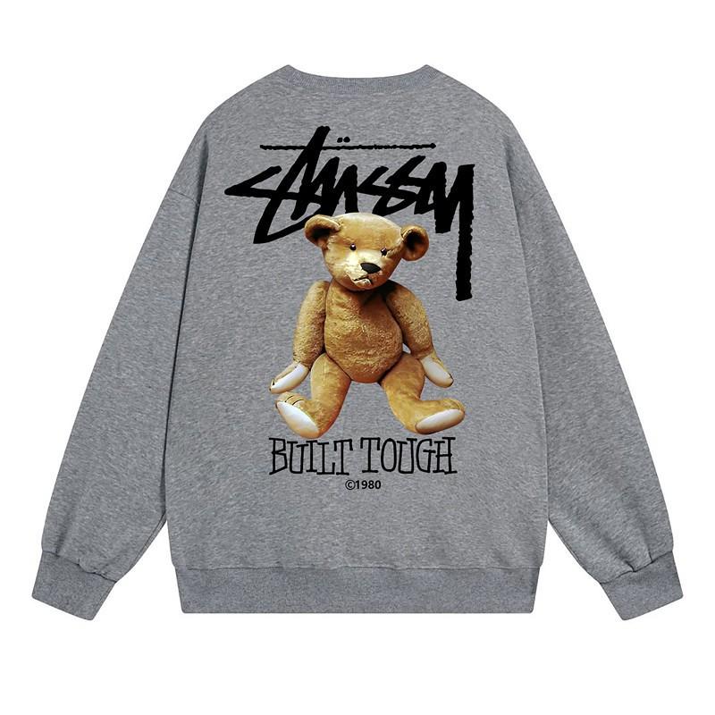Свитшот Stu Streetwear Tour Edition с принтом букв, круглый вырез, мужской, свободный крой, хлопок, для повседневной носки