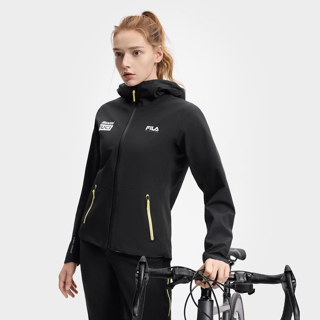 Fila Cycling Fashion Simple Casual Sports Riding Versatile Comfortable Waterproof Windproof Quick-Dry Jacket Women Jacket Deep-Black A11W518702F-BK