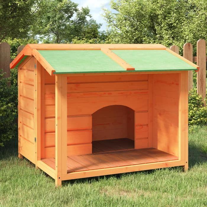 VidaXL Brown Kennel 96x87x80.5 Cm Solid Pine Wood 172264