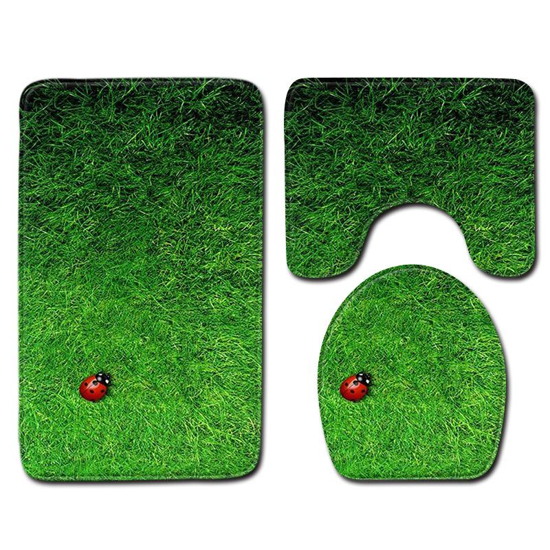 Tree Hole 3D Toilet Floor Mat Animal Bathroom Non-Slip Mat Toilet Three-Piece Carpet Pattern Can Be