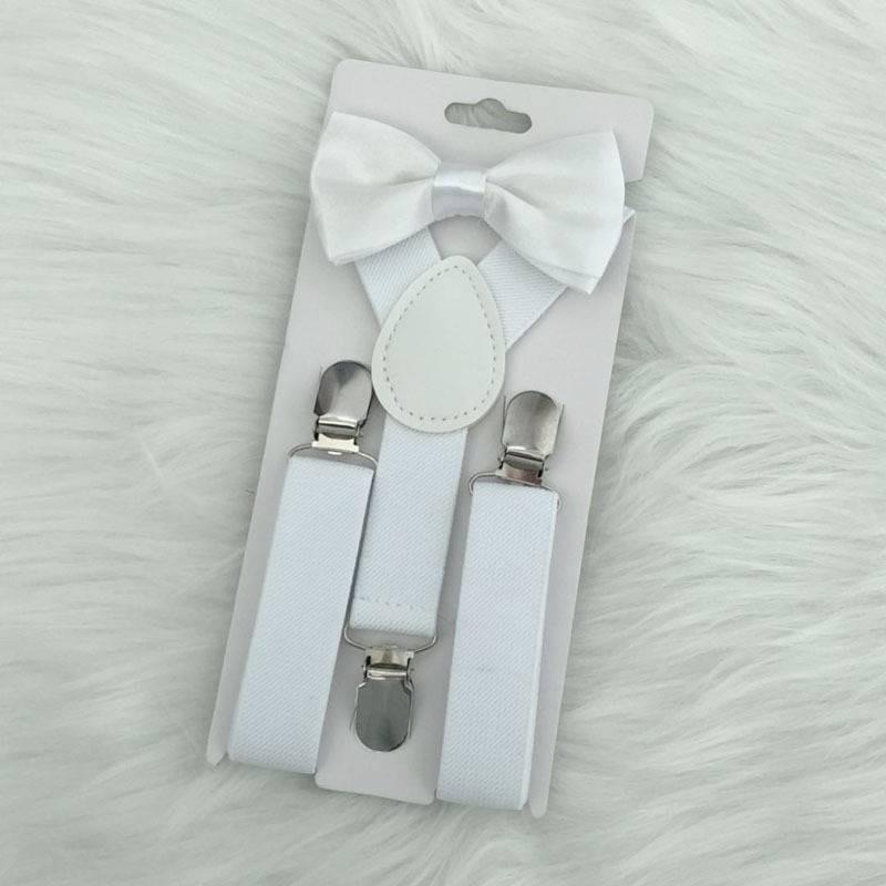 Стильный детский эластичный набор подтяжек и галстука-бабочки для мальчиков и девочек в нескольких цветах