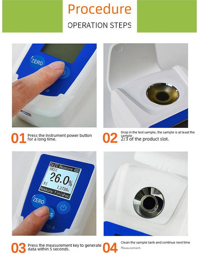 Цифровой дисплей Фруктовый и соковый сахаромет Рефрактометр