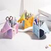 Foldable Pen Case Zippered Pen Pouch Folding Pencil Storage Bag Desk Pen Holder Handle Pen Bag Gift for Student