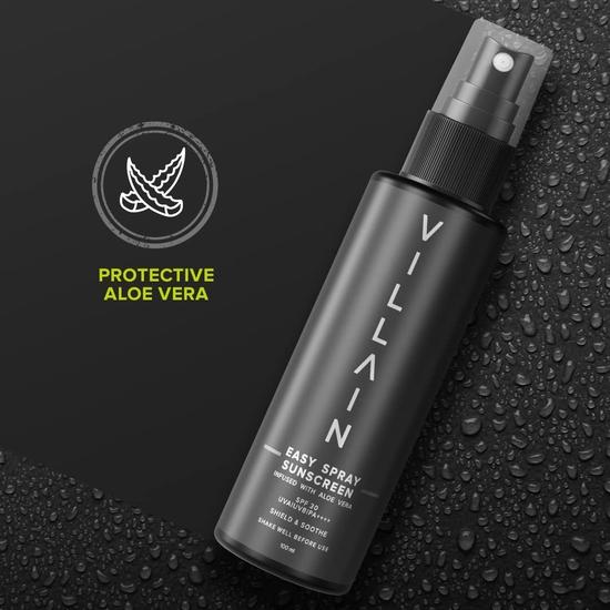 Villain Солнцезащитный спрей Aloe Vera с SPF 30 PA ++++ для широкого спектра, UVA, UVB - 100 мл