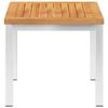 VidaXL Table d'Appoint de Jardin Table Basse de Piscine Table d'Appoint de Patio Extérieur 45x45x38 cm Acier Inoxydable 46492
