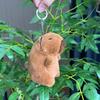 Adorable Plush Capybara Keychain Creative Animal Keyring Soft Toy Bag Charm