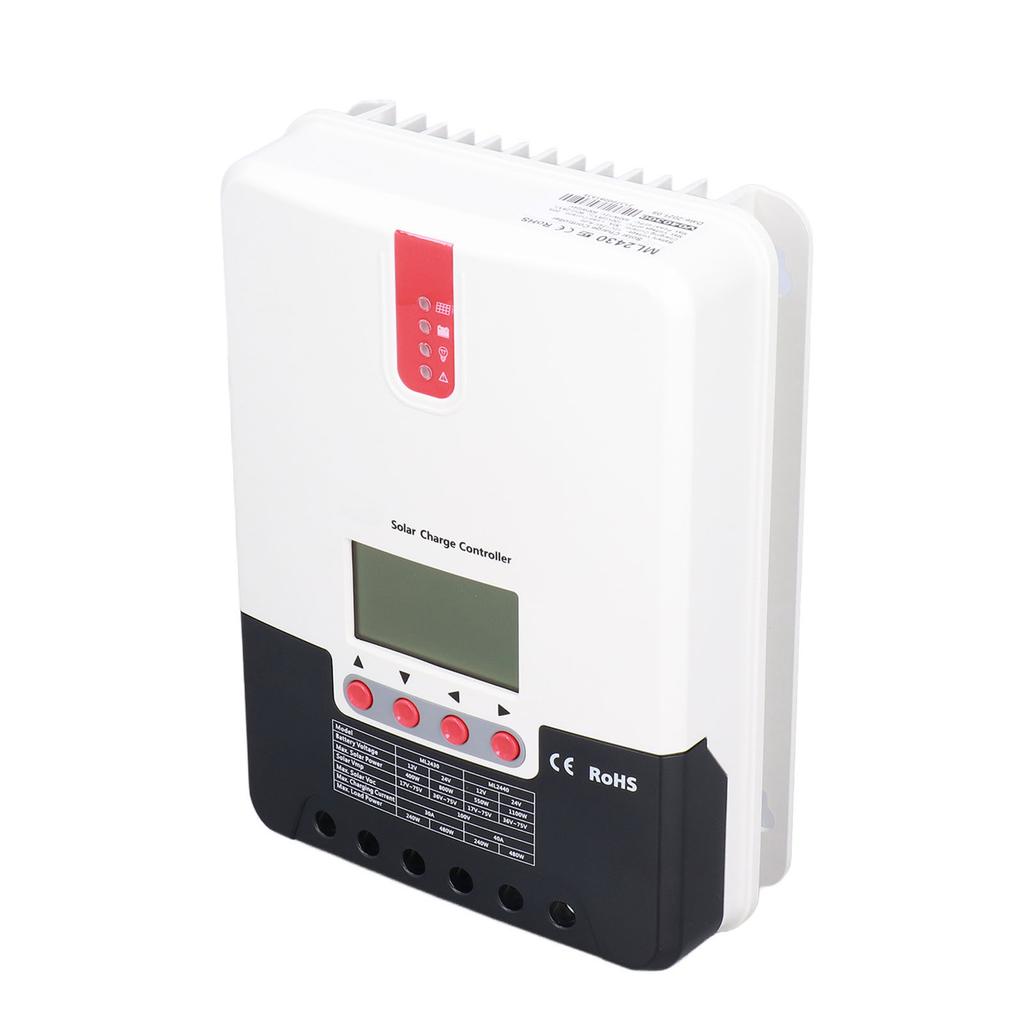 30A 12В/24В MPPT Контроллер заряда солнечной батареи Регулятор Множественные алгоритмы слежения Регулируемый параметр