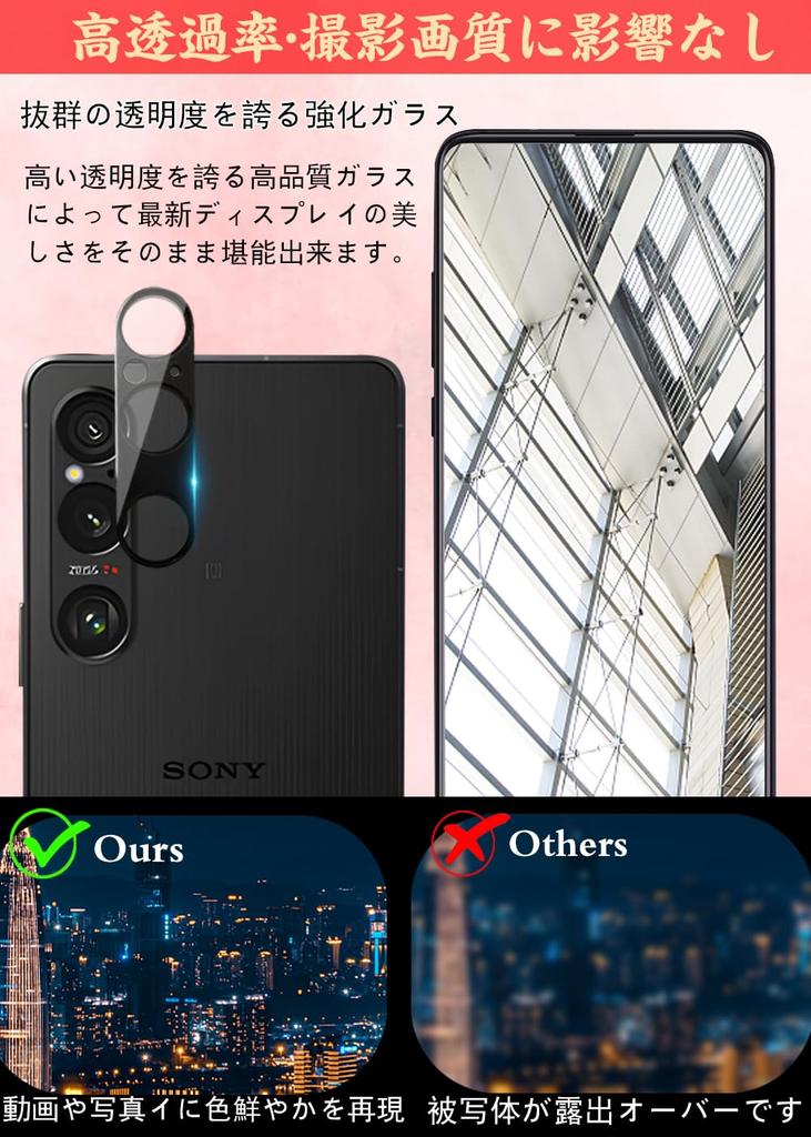 Xperia 1 VI Camera Film Alloy Tempered Xperia 1 VI SOG13 Camera Protective Film Lens Protective Cover Shockproof Overexposure Prevention Full