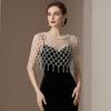 Elegant Pearl Waist Chain French Style Beaded Belt Pearls Tassel Shawl  Girlfriend Gift