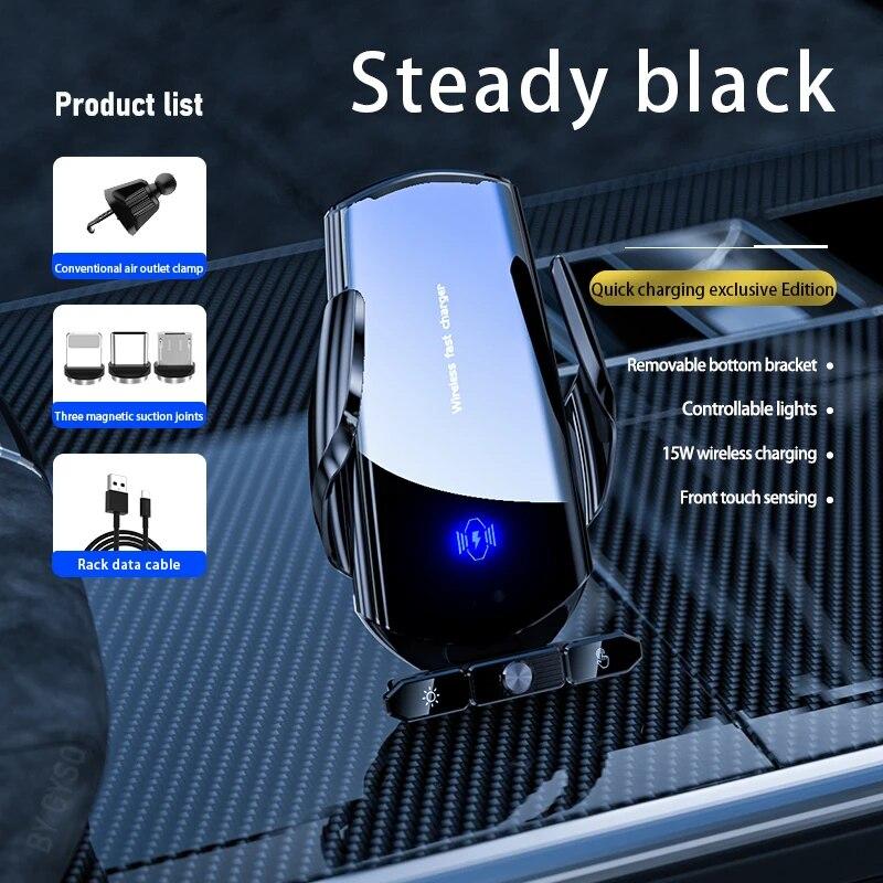 Беспроводное автомобильное зарядное устройство с магнитной головкой, быстрая зарядка, вентиляционное отверстие, присоска, держатель для телефона на присоске для iPhone, Xiaomi, Samsung S20+