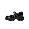 Platform Mary Jane Single Shoes Women'S Spring British College Style High Heel Large Size Versatile Retro Small Leather Shoes