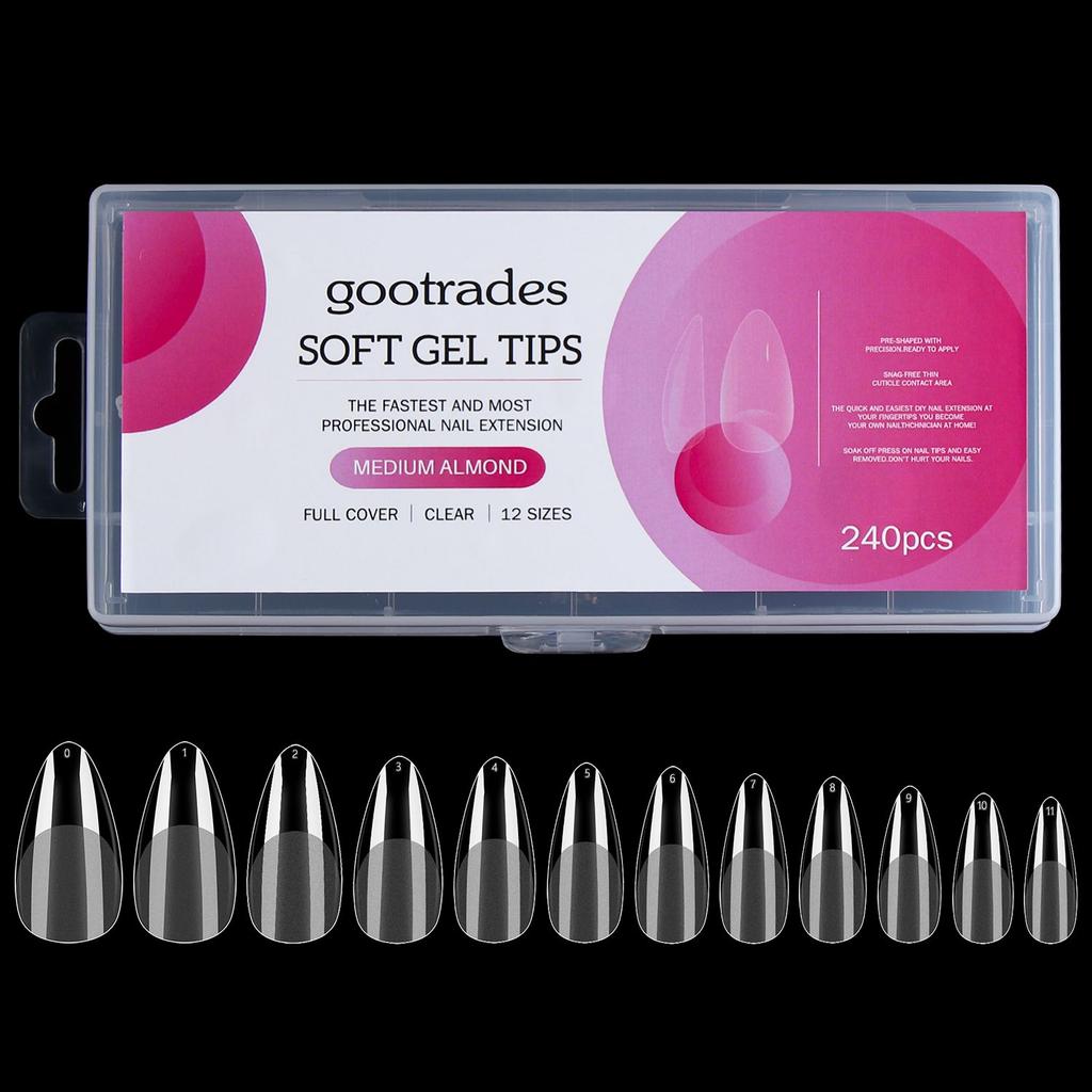 Shape Soft Gel Full Cover Nail Tips Gel Nail Tips Soft Gel Nail Extension