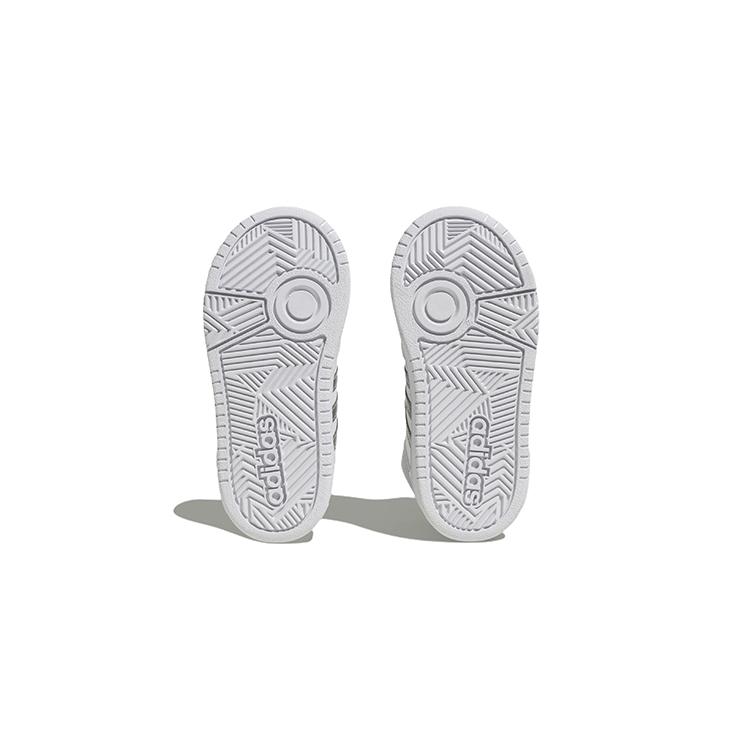 adidas Кроссовки Hoops MID 3.0 AC Искусственная кожа Устойчивые к истиранию Высокие Скейтбордические Кроссовки Белый Младенец и Малыш HP2660