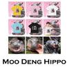 Moo Deng Tiny Baby Hippo Star Thailand Cute Love Pygmy Hippo Unisex Children Kid Boy Girl T-Shirt Print Short Sleeve Round Neck