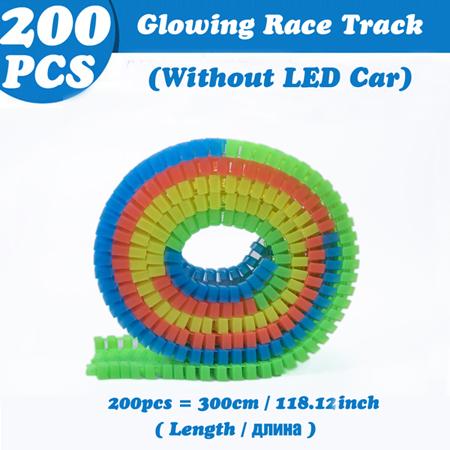 Magical Glowing Race Track Car Toy Vehicle LED Light Electronics Car Tracks Toy Parts Car designed for Children Boys Gilrs Birth Date Present