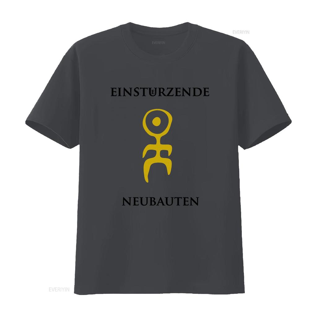 Einstürzende Neubauten Логотип Группы Принт Мужская Футболка Мода винтажный Стирка моды Мягкая Дышащая Удобная Унисекс Повседневная