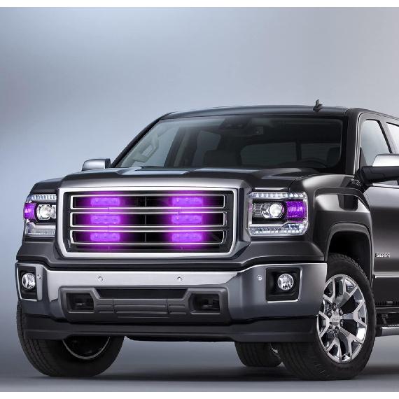 FXC (2 шт. 3-Светодиодный стробоскоп Фиолетовый Водонепроницаемый Аварийный маяк Мигалки, Предупреждающая полоса Purishion 12 различных режимов мигания Автомобиль Внедорожник Пикап Фургон…