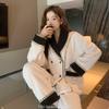 Pajamas For Women  Winter New Style Thickened Warm   Cardigan Household Suit Style Casual Sleepwear