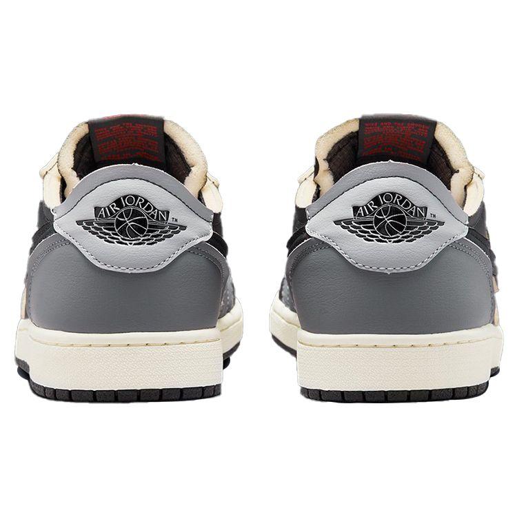 Кроссовки унисекс Air Jordan 1 Retro Low OG EX Dark Smoke Grey Черный Светло-Дымчато-Серый Парус DV0982-006