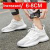 Новые кроссовки для бега для мужчин, увеличивающие рост на 8 см, низкий каблук, мягкая подошва, повседневная спортивная обувь, дышащая сетчатая подкладка, стелька из ЭВА