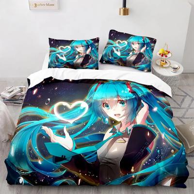 3D H-Hatsune M-Miku Комплект постельного белья Односпальный/Полуторный/Двуспальный/Королевский/Кинг сайз Набор пододеяльников Взрослый Детский Декор спальни Музыка Японии