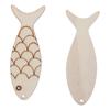 Wooden Wooden Fish Cutouts 10*3.6cm Fish Shaped Wood Cut Out  For Birthday