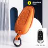 Suede Leather Car Key Case Cover Holder Smart Key Bag For Hyundai Sonata Ioniq 5 Nexo Nx4 Tucson 2022 Sonata 2020 Grandeur Santa