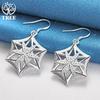 925 Sterling Silver Star Geometric Drop Earring Jewelry