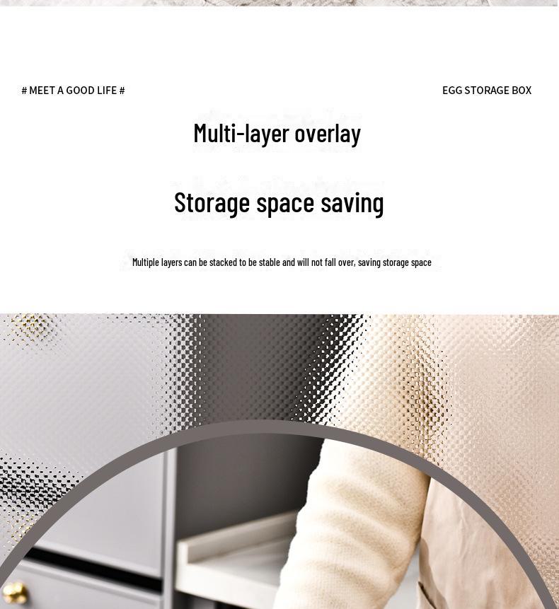 Двухслойный ящик для хранения яиц в холодильнике: Поднос большой вместимости, пищевой, для сохранения свежести продуктов