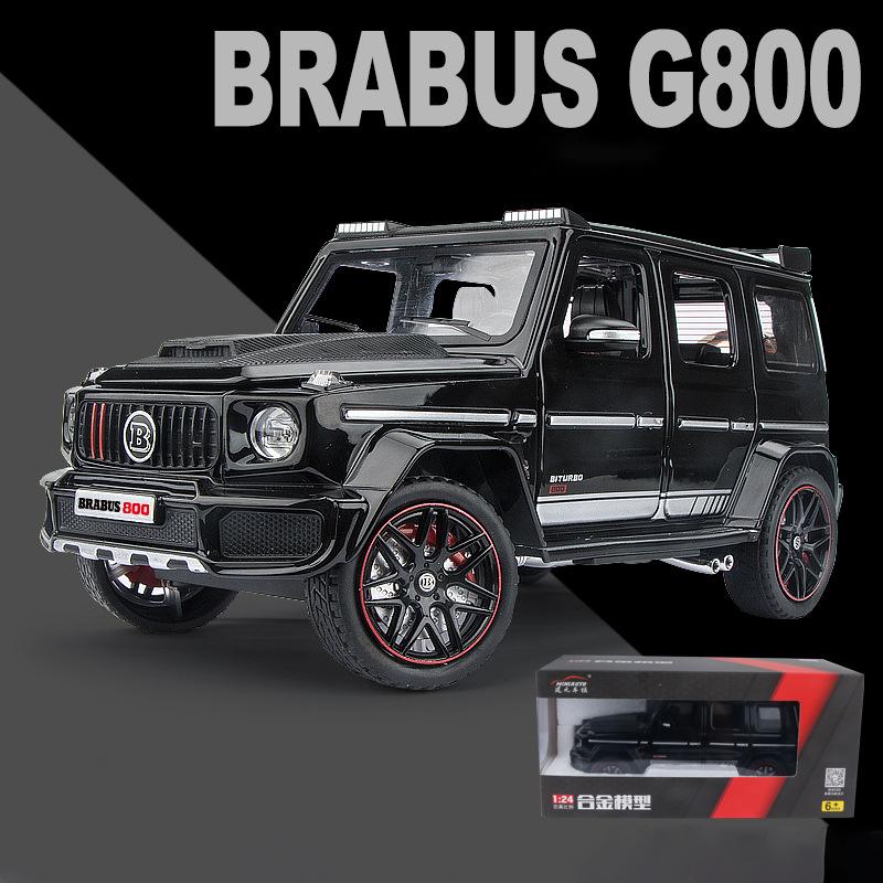 1:24 масштаба Brabus G800, модель из сплава, литая под давлением машина, игрушка, звуковой свет, коллекция для любителей автомобилей, детский подарок на день рождения, металлические игрушки для мальчиков