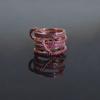 Stacking Engagement Bands Ring Two Color Fingers Chain Shape Variable Hip Hop Ring Trendy Accessories for Women Men