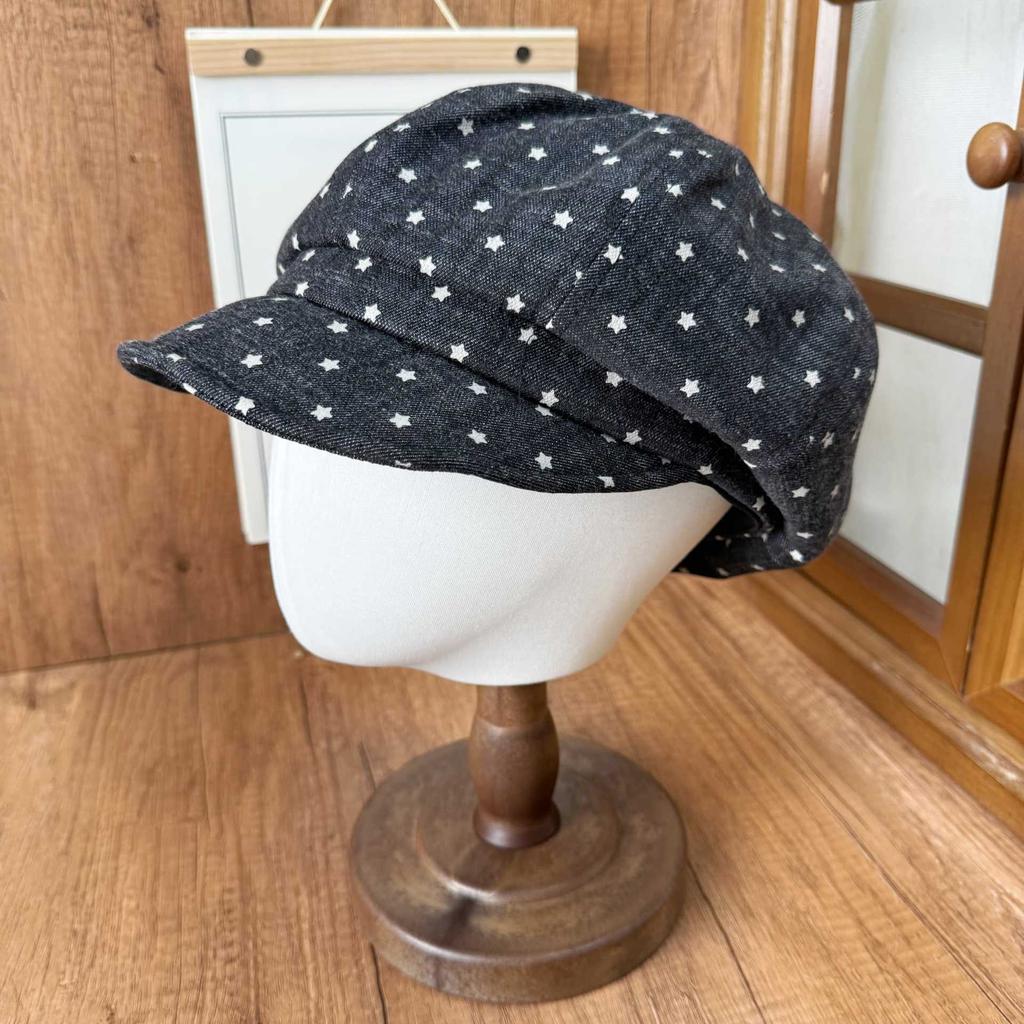 Stars, clouds, berets, female summer versatile, showing a small face, big head circumference, octagonal hat, literary painter hat