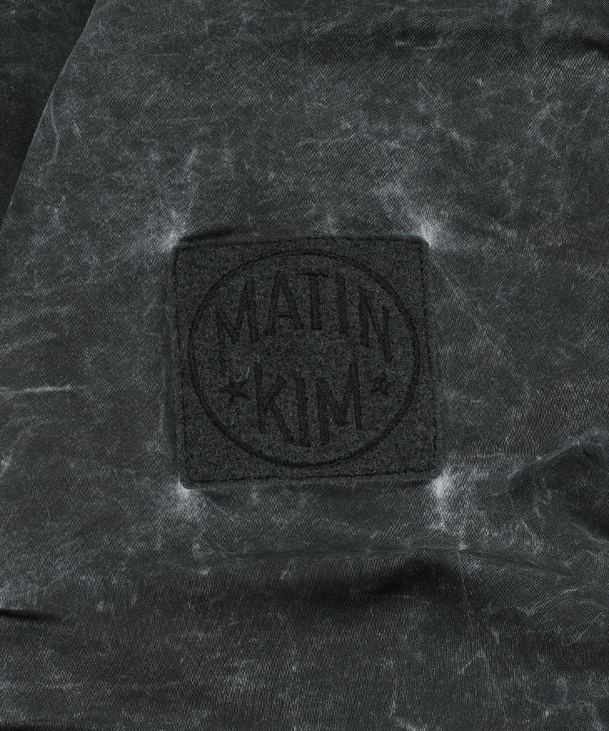 MATIN KIM Pigment Coated Back Logo Jumper In Charcoal