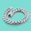 Hot Men's 100% 925 Sterling Silver Bracelet Classic 12MM Cuban Chain Bracelet 7''-10'' Rock Punk Style Jewelry Party Accessories