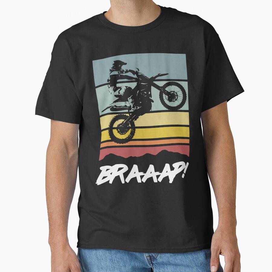 Vintage Dirt Bike Braap-Braaap Funny Motocross Racing Classic T-Shirt