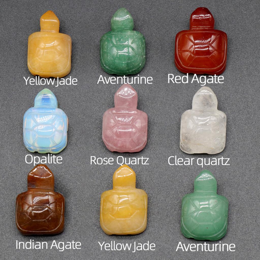 Черепаха, украшения, статуя, натуральные камни, розовый кварц/агаты, резные фигурки животных, целебные кристаллы, декор для комнаты, драгоценный камень, брелок для рукоделия