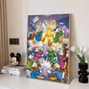 Disney Diamond Painting Classic Donald Duck Illustration, 5D DIY Full Round Diamond Mosaic Cartoon Embroidery Art Painting for Home Decoration