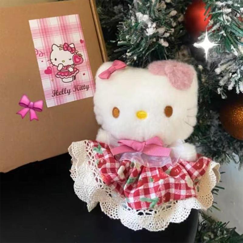 Милый брелок Hello Kitty от Sanrio Кавайная Мультяшная Подвеска для Школьной Сумки Украшение Плюшевая Кукла Игрушка Праздничные Подарки