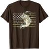 Fishing Camouflage US American Flag Bass Fish FisherUnisex Camo TShirt