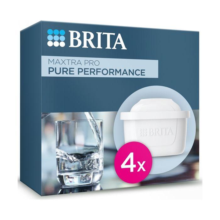 Water Filter - BRITA - MAXTRA Pro - 4 Units - White Plastic - For Hot and Cold Beverages