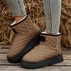 Shoes for Women 2024 New Winter Fleece Warm Women's Snow Boots Lightweight Thick Sole Non-slip Female Short Boots Zapatos Mujer