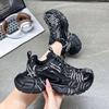 Ins Super Fire Polish Old Dirty Straps Spider-man Sneakers Casual Small Height Increase Women's Shoes