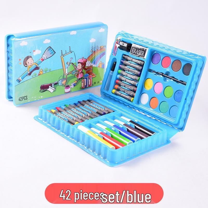 Детский набор для творчества: Акварельные ручки, масляная пастель, восковые мелки, кисти для детского сада и начальной школы