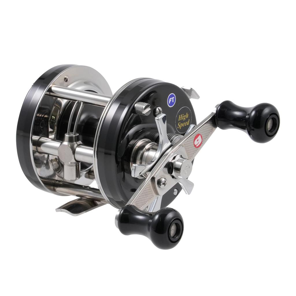 Катушка AbuGarcia Ambassadeur 5501C Black с двойной ручкой, для поверхностной ловли, сома, Factory-Tune, леворукая, для окуня, змееголова,