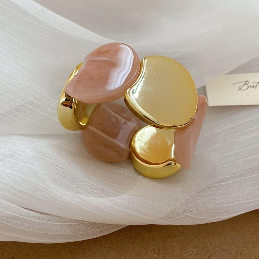 Wide Stacking Acrylic Splicing Bracelets Multi-style Elastic Rope Bracelets Holiday